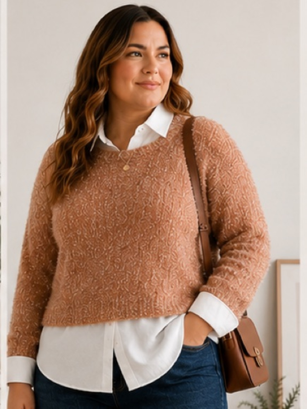 Forever 21 • Cropped Eyelash Sweater